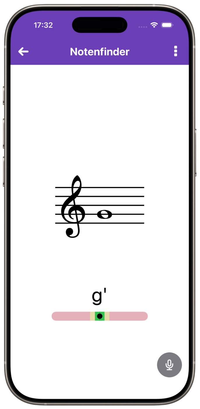 Noten Lesen - schneller lesen 7 – Screenshot Notenfinder